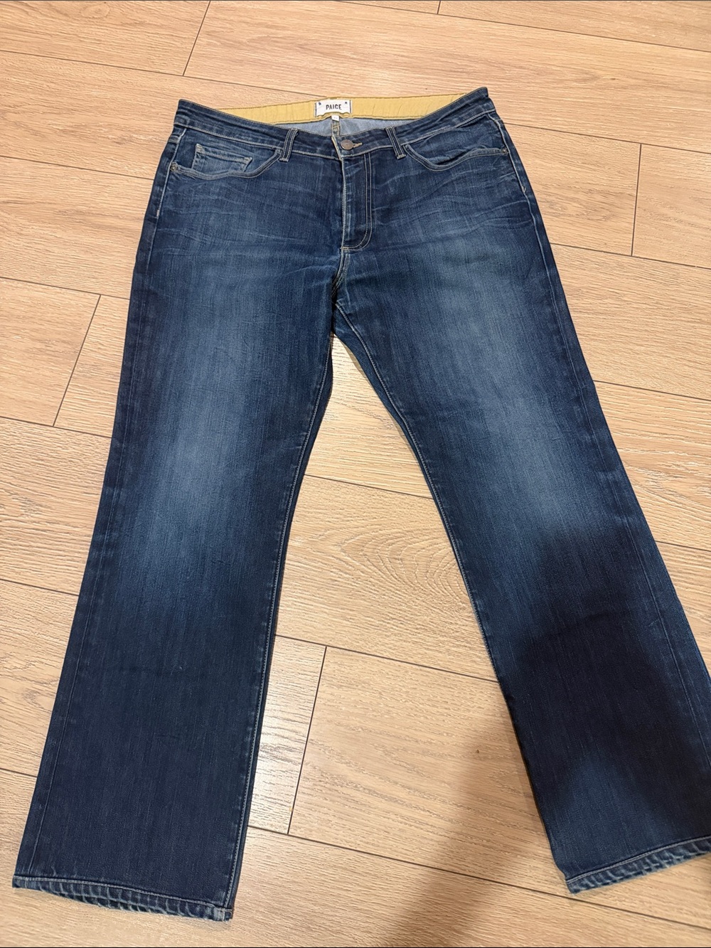 Paige Flare Leg Jeans in Blue Waist 34